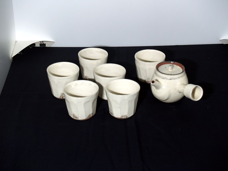 kasamayaki Pottery Japanese Tea set